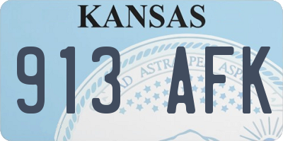 KS license plate 913AFK