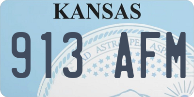 KS license plate 913AFM