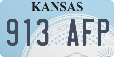 KS license plate 913AFP