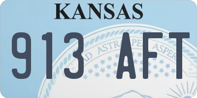 KS license plate 913AFT