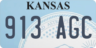 KS license plate 913AGC