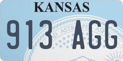 KS license plate 913AGG