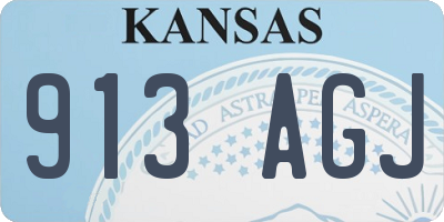 KS license plate 913AGJ