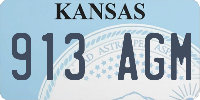 KS license plate 913AGM