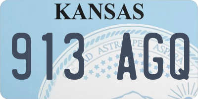 KS license plate 913AGQ