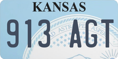 KS license plate 913AGT