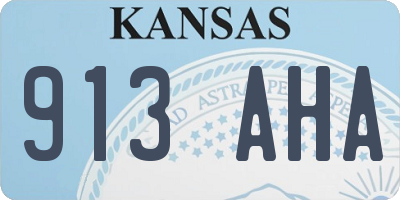 KS license plate 913AHA