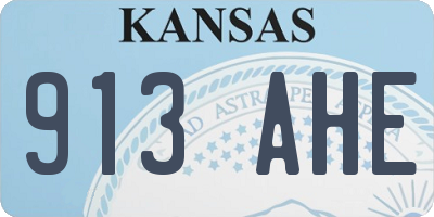 KS license plate 913AHE