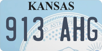 KS license plate 913AHG