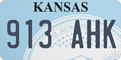 KS license plate 913AHK