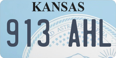 KS license plate 913AHL