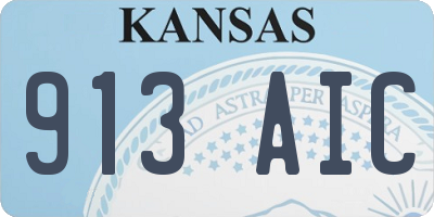 KS license plate 913AIC