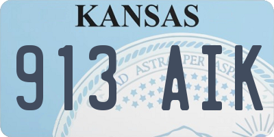 KS license plate 913AIK