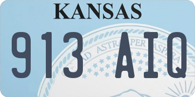 KS license plate 913AIQ