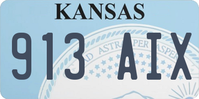 KS license plate 913AIX
