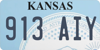KS license plate 913AIY