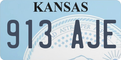 KS license plate 913AJE