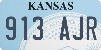 KS license plate 913AJR