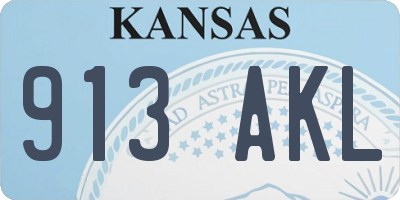 KS license plate 913AKL