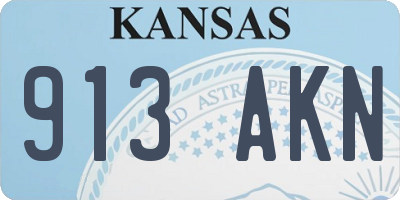 KS license plate 913AKN
