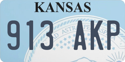 KS license plate 913AKP