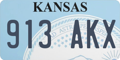 KS license plate 913AKX