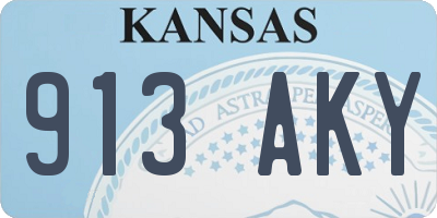 KS license plate 913AKY