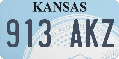 KS license plate 913AKZ