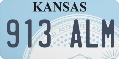 KS license plate 913ALM
