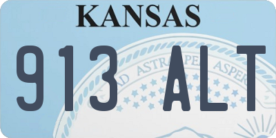 KS license plate 913ALT
