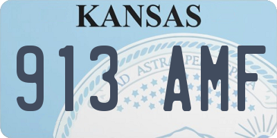 KS license plate 913AMF