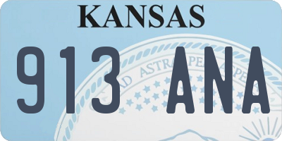 KS license plate 913ANA