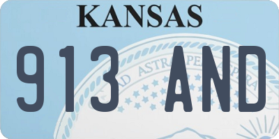 KS license plate 913AND