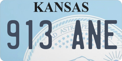 KS license plate 913ANE