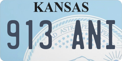 KS license plate 913ANI