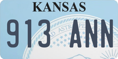 KS license plate 913ANN