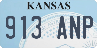 KS license plate 913ANP
