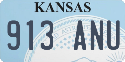 KS license plate 913ANU
