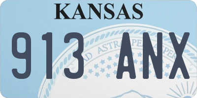 KS license plate 913ANX
