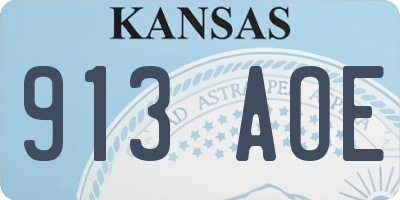 KS license plate 913AOE