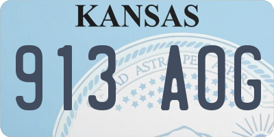 KS license plate 913AOG
