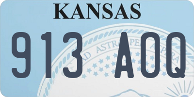 KS license plate 913AOQ