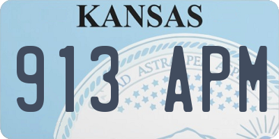 KS license plate 913APM