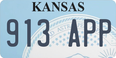 KS license plate 913APP