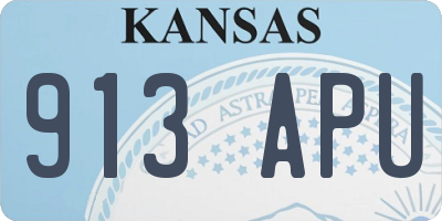 KS license plate 913APU