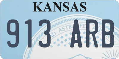 KS license plate 913ARB