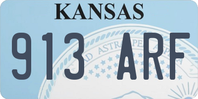 KS license plate 913ARF