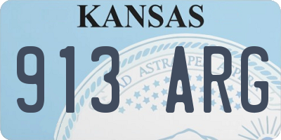 KS license plate 913ARG
