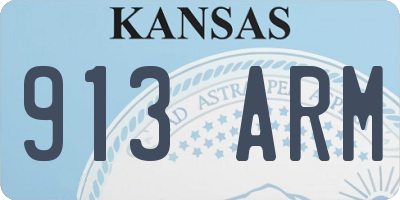 KS license plate 913ARM