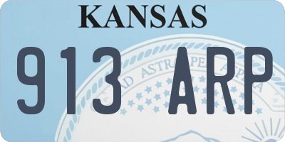 KS license plate 913ARP
